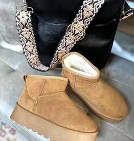 DORAH Tan Sherpa Lined Platform Boots (6-10)