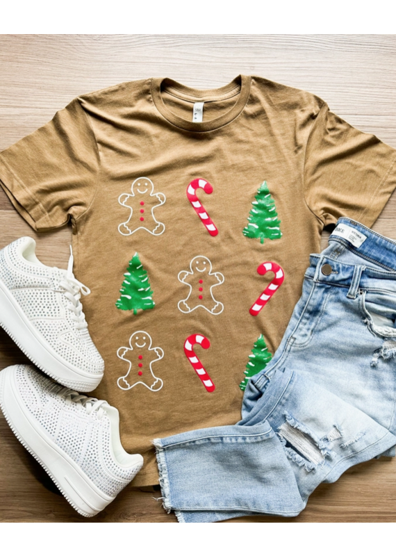 LAT Apparel Brown Christmas Trio Tee (S-2XL)