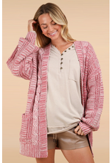 Very J Rose Cable Knit Cardigan (Small only)