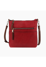 Handbag Factory Corp Holiday Adventure Crossbody (Red/Silver)