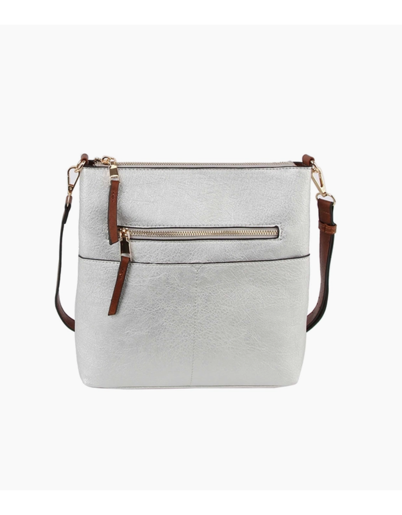 Handbag Factory Corp Holiday Adventure Crossbody (Red/Silver)