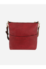 Handbag Factory Corp Holiday Adventure Crossbody (Red/Silver)