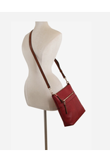 Handbag Factory Corp Holiday Adventure Crossbody (Red/Silver)