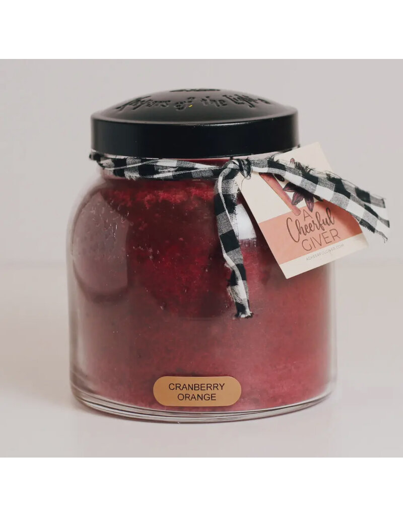 A Cheerful Giver 34oz Cheerful Cranberry Orange Candle