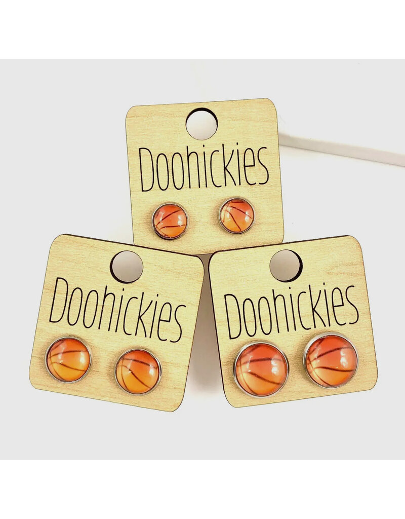 Southern Charm Trading Co 12mm Basketball Stud Earrings