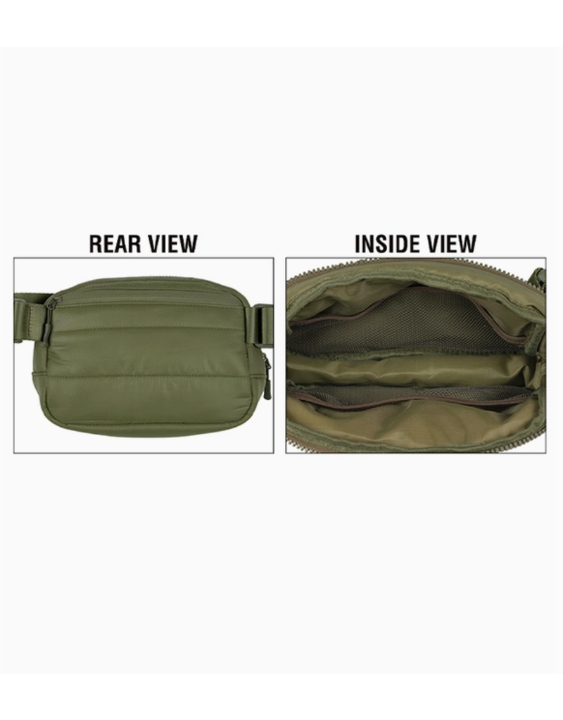 C.C. Olive C.C. Puffer Fanny Pack
