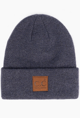 Hana C.C. Suede Patch Navy Beanie *SALE*
