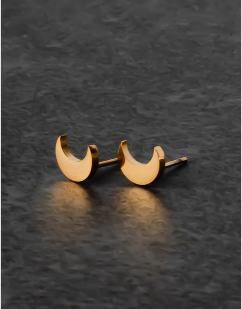 Panache Gold Crescent Earrings