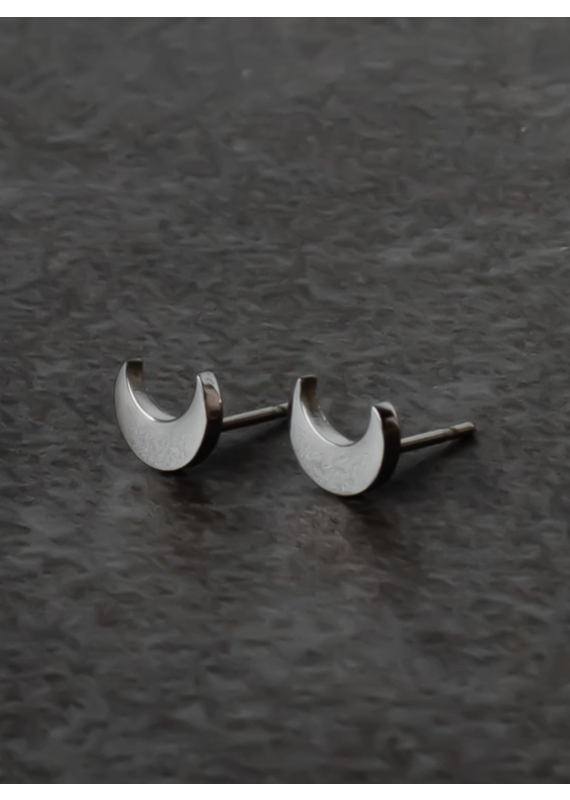 Panache Silver Crescent Earrings