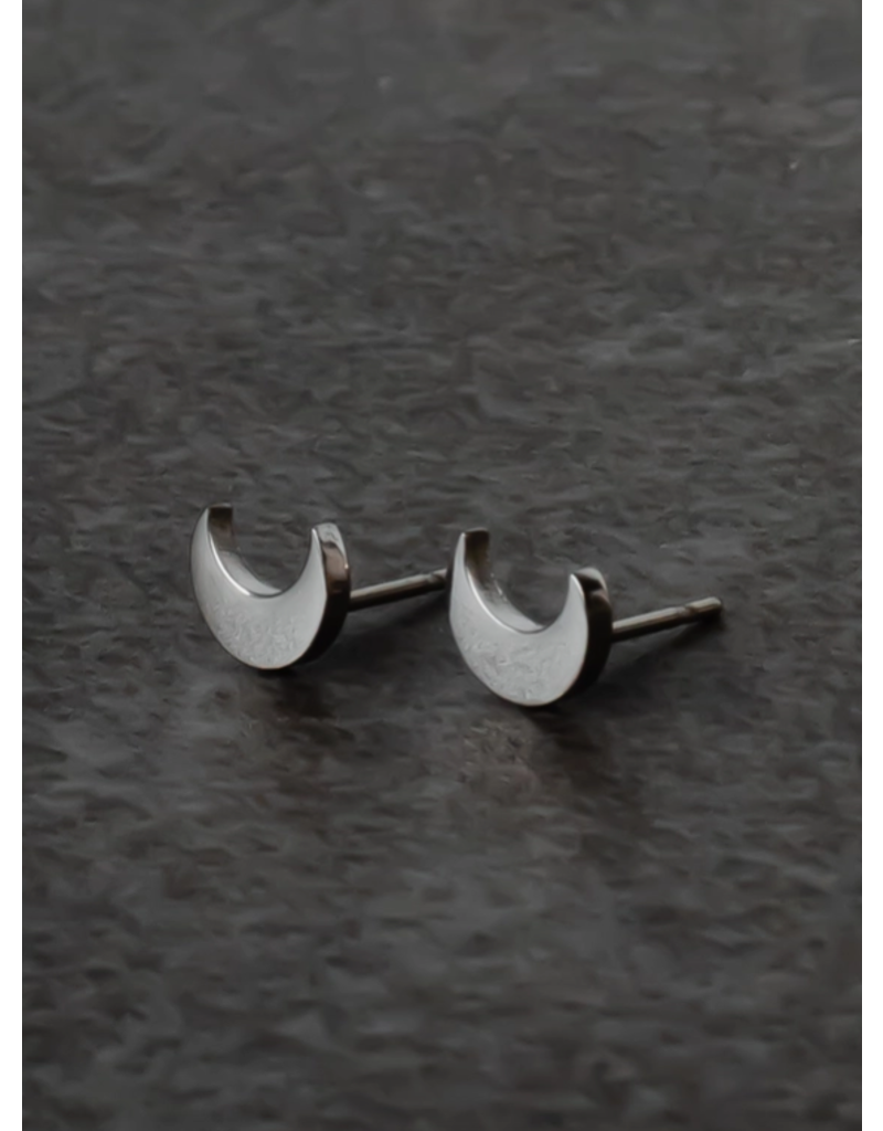Panache Silver Crescent Earrings