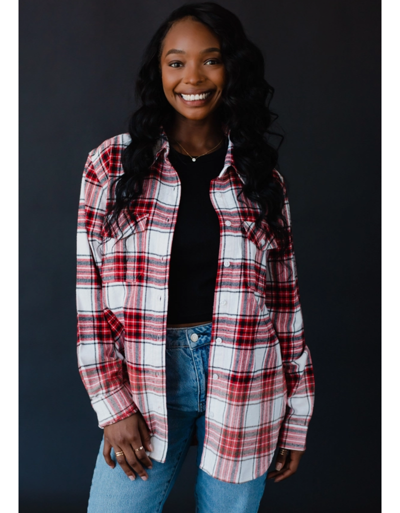 Panache Date Night Red & White Flannel (S-XL)