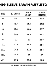 Michelle Mae MM Sarah Grey Ruffle Top (S & L Only)