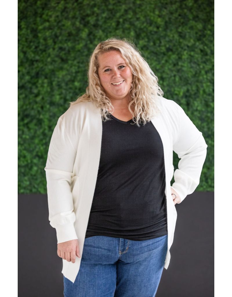 Michelle Mae MM White Pocket Cardigan (S-2XL)