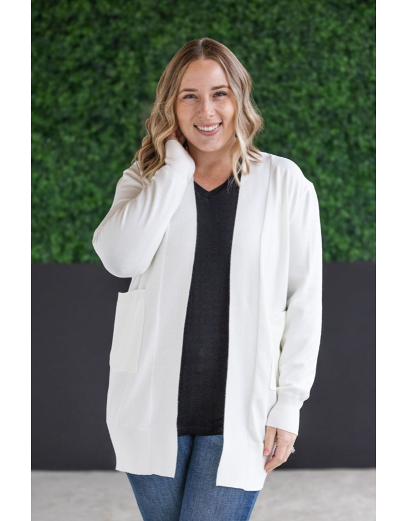 Michelle Mae MM White Pocket Cardigan (S-2XL)