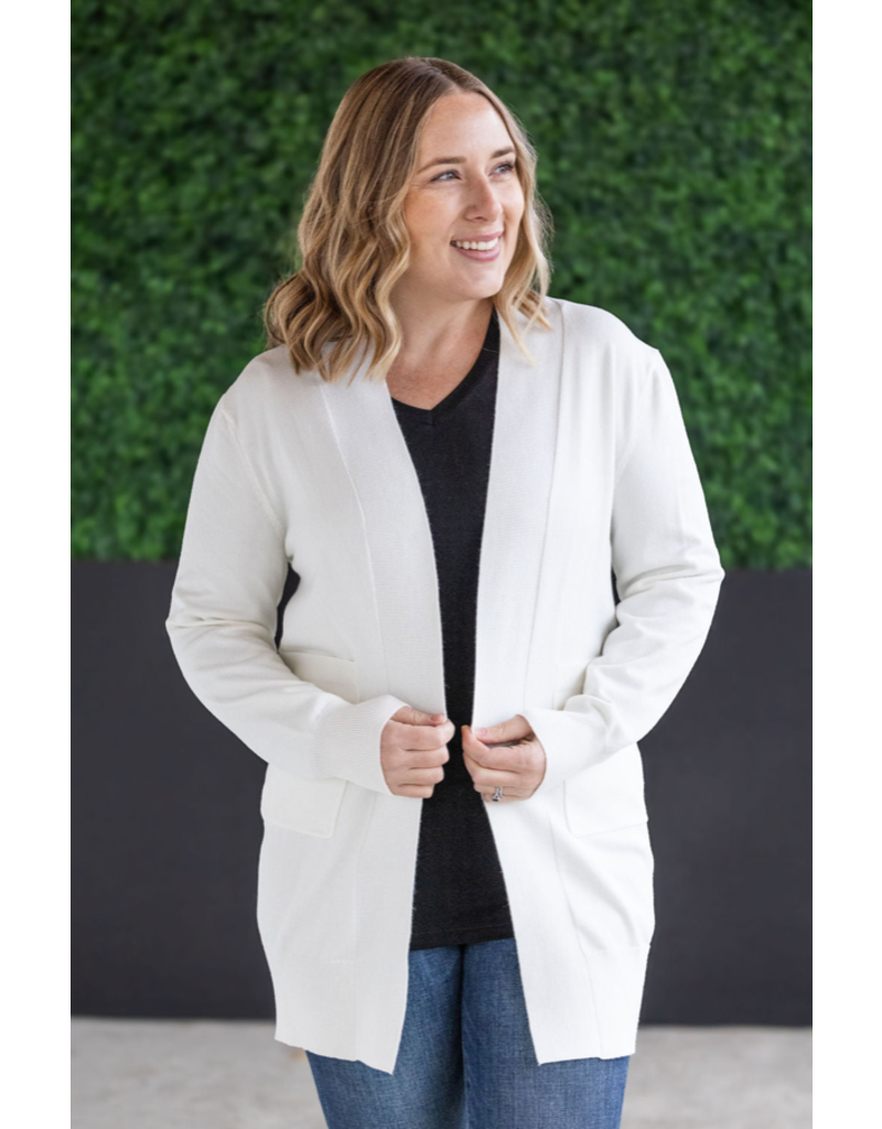 Michelle Mae MM White Pocket Cardigan (S-2XL)