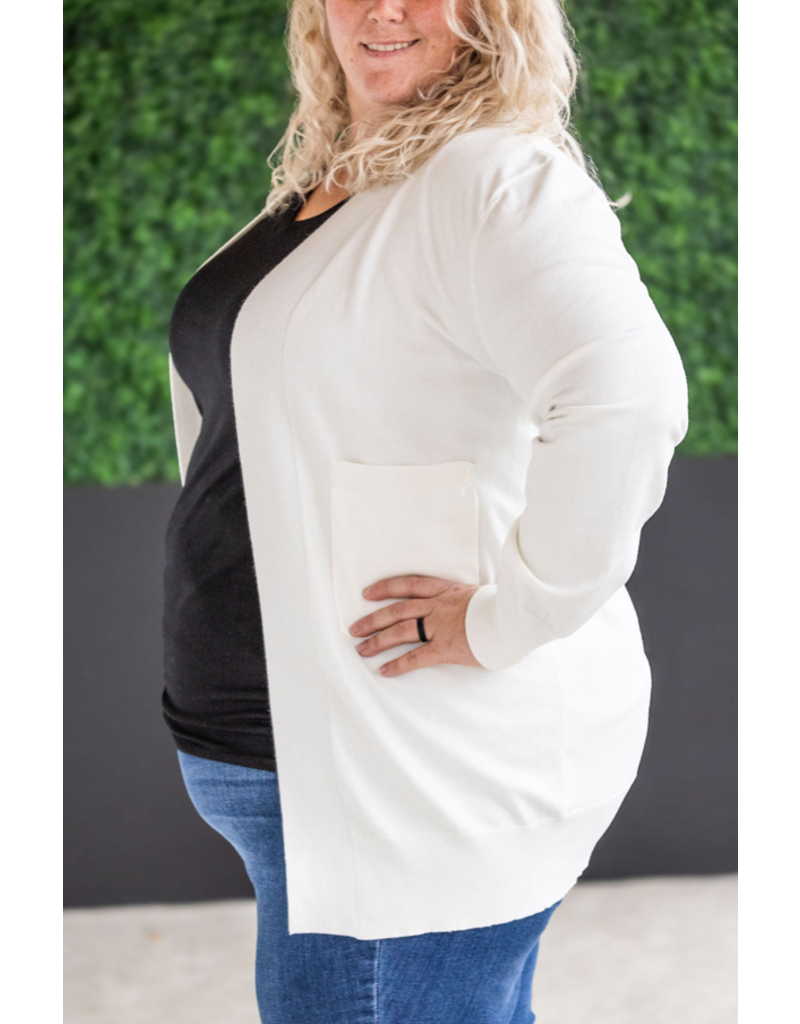 Michelle Mae MM White Pocket Cardigan (S-2XL)
