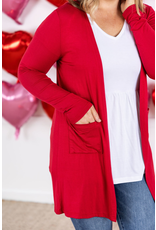 Michelle Mae MM Red Classic Cardigan (S-XL)
