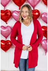 Michelle Mae MM Red Classic Cardigan (S-XL)