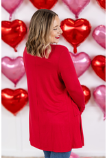 Michelle Mae MM Red Classic Cardigan (S-XL)
