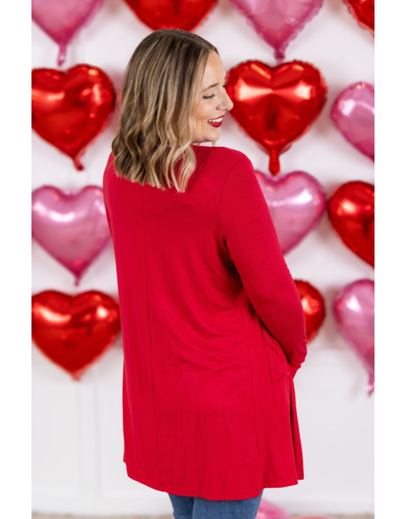 Michelle Mae MM Red Classic Cardigan (S-XL)