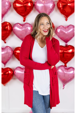 Michelle Mae MM Red Classic Cardigan (S-XL)