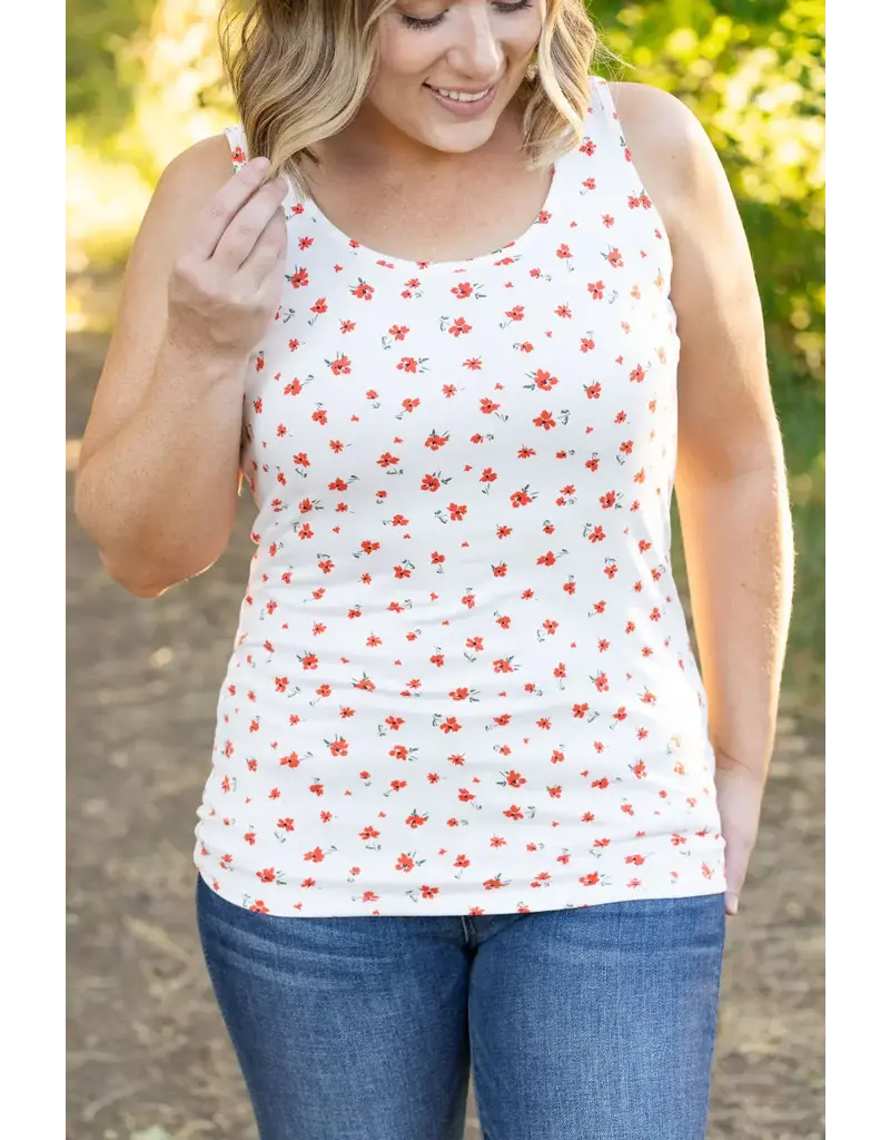 Michelle Mae MM White Luxe Crew Tank (S-XL)