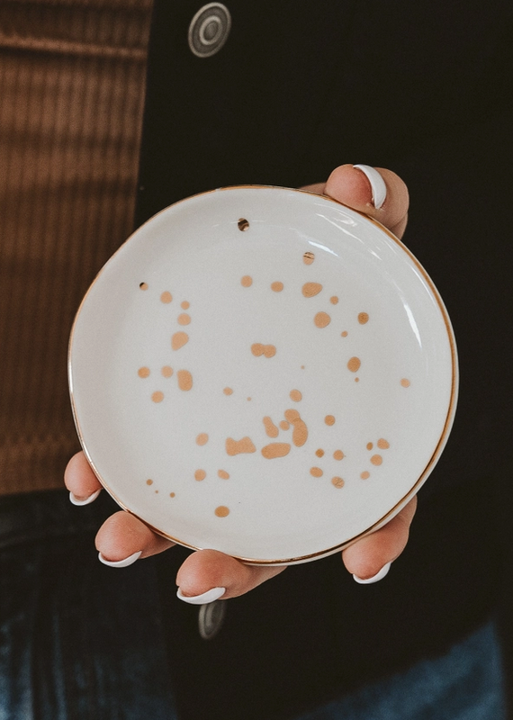 Sweet Water Decor Gold Speckled Jewelry Dish *SALE*