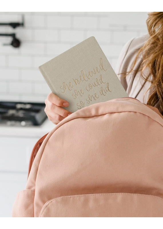 Sweet Water Decor She Believed She Could Fabric Journal