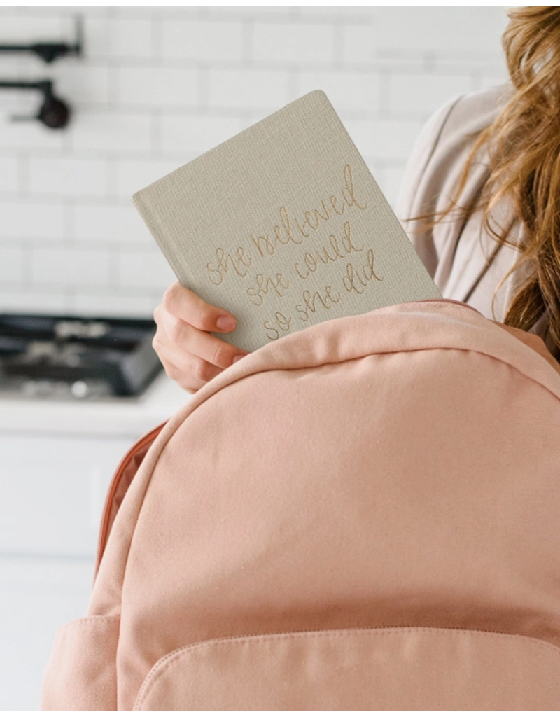 Sweet Water Decor She Believed She Could Fabric Journal