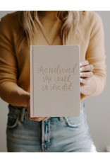Sweet Water Decor She Believed She Could Fabric Journal