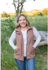 Michelle Mae MM Corduroy Chestnut Vest (S-XL)