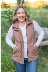Michelle Mae MM Corduroy Chestnut Vest (S-XL)