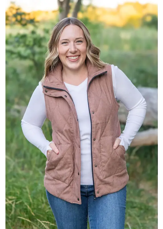 Michelle Mae MM Corduroy Chestnut Vest (S-XL)