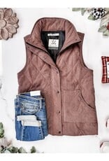 Michelle Mae MM Corduroy Chestnut Vest (S-XL)
