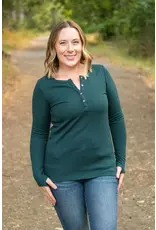 Michelle Mae MM Evergreen Harper LS Henley (S-2XL)