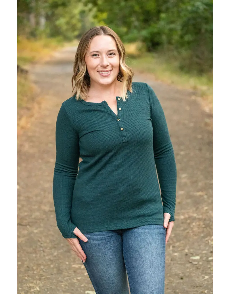 Michelle Mae MM Evergreen Harper LS Henley (S-2XL)