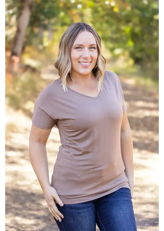 Michelle Mae MM Chloe Cozy V-Neck Tee (S-XL)