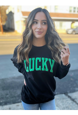 Gildan Lucky Green Puff Black Crew (S-XL)