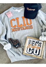 Gildan Clio Mustangs Gray Crew Sweatshirt (S-3XL)