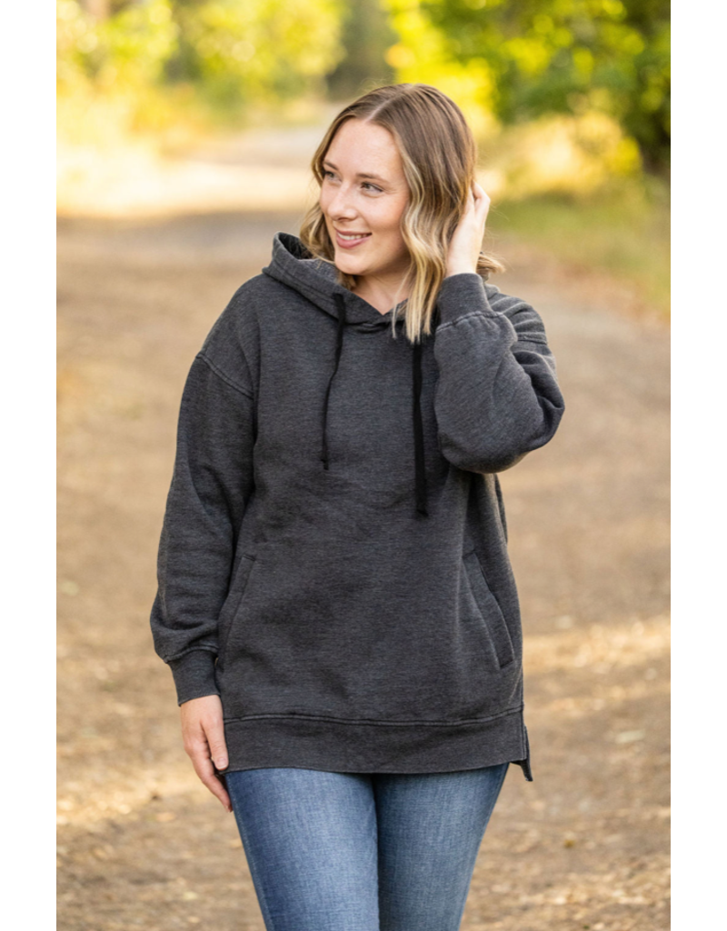 Michelle Mae MM Vintage Wash Charcoal Tunic Hoodie (S-XL)