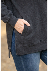 Michelle Mae MM Vintage Wash Charcoal Tunic Hoodie (S-XL)