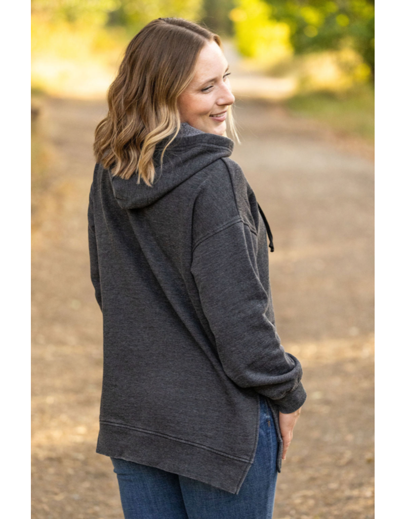 Michelle Mae MM Vintage Wash Charcoal Tunic Hoodie (S-XL)