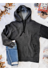 Michelle Mae MM Vintage Wash Charcoal Tunic Hoodie (S-XL)