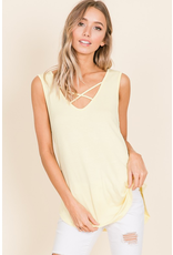 BomBom Banana Criss Cross Tank (S-XL)