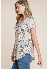 BomBom Spring Beige Floral Top (S-XL)