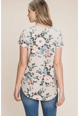 BomBom Spring Beige Floral Top (S-XL)