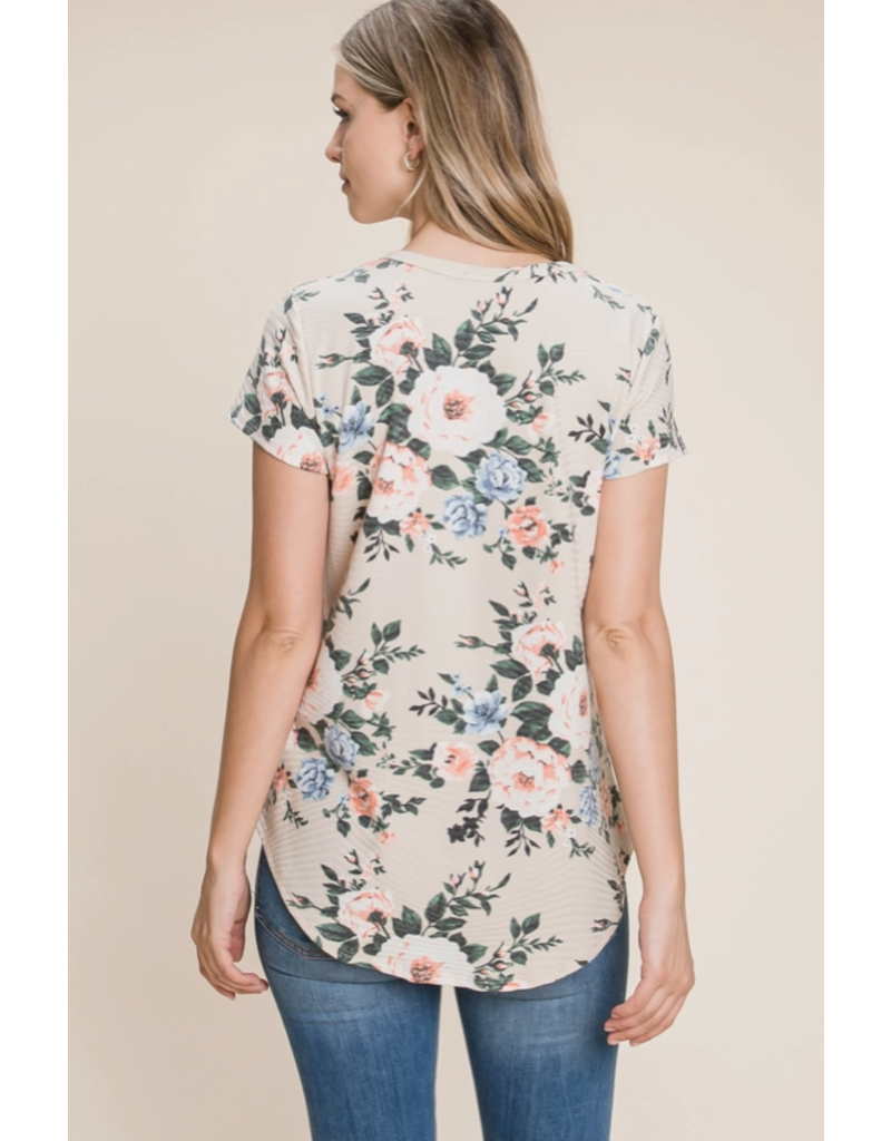 BomBom Spring Beige Floral Top (S-XL)