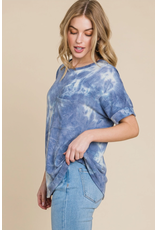 BomBom Spring Blue Tie Dye Top (S-XL)