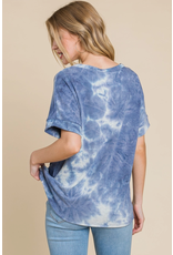 BomBom Spring Blue Tie Dye Top (S-XL)