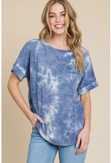 BomBom Spring Blue Tie Dye Top (S-XL)